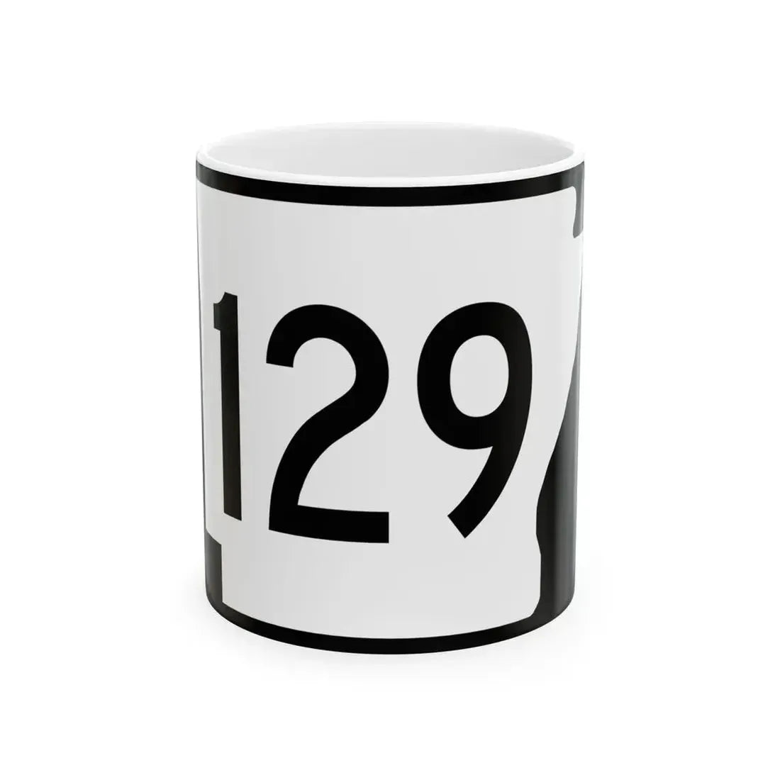 Arkansas 129 (Arkansas) (Road Sign) White Coffee Mug 11oz - Go Mug Yourself