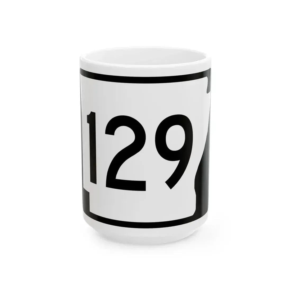Arkansas 129 (Arkansas) (Road Sign) White Coffee Mug 15oz - Go Mug Yourself