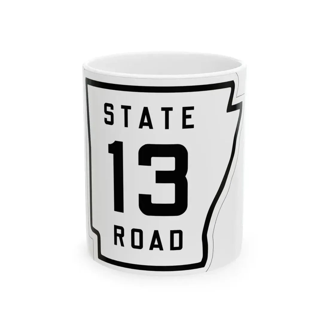 Arkansas 13 1926 (Arkansas) (Road Sign) White Coffee Mug 11oz - Go Mug Yourself