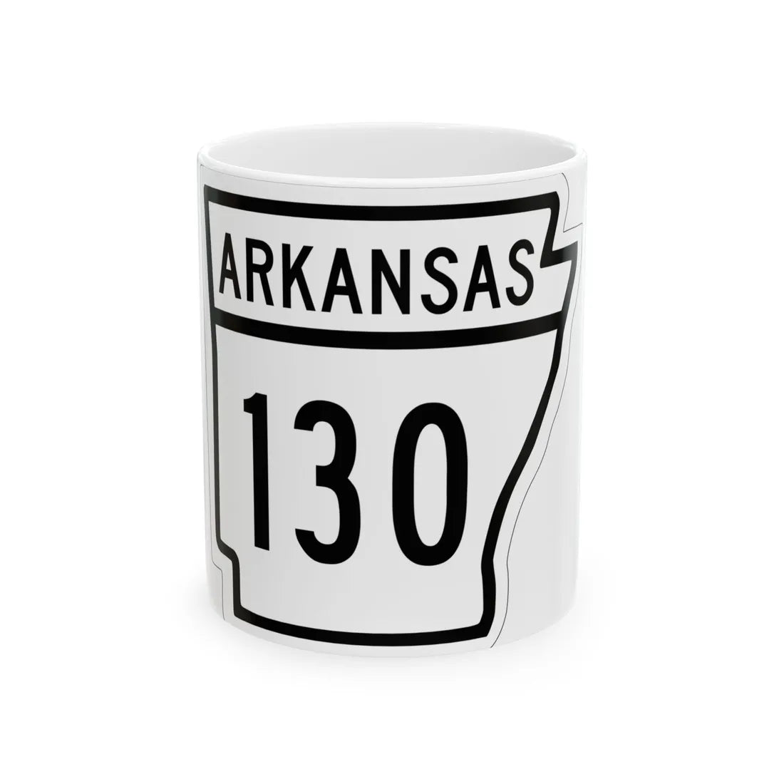 Arkansas 130 1948 (Arkansas) (Road Sign) White Coffee Mug 11oz - Go Mug Yourself