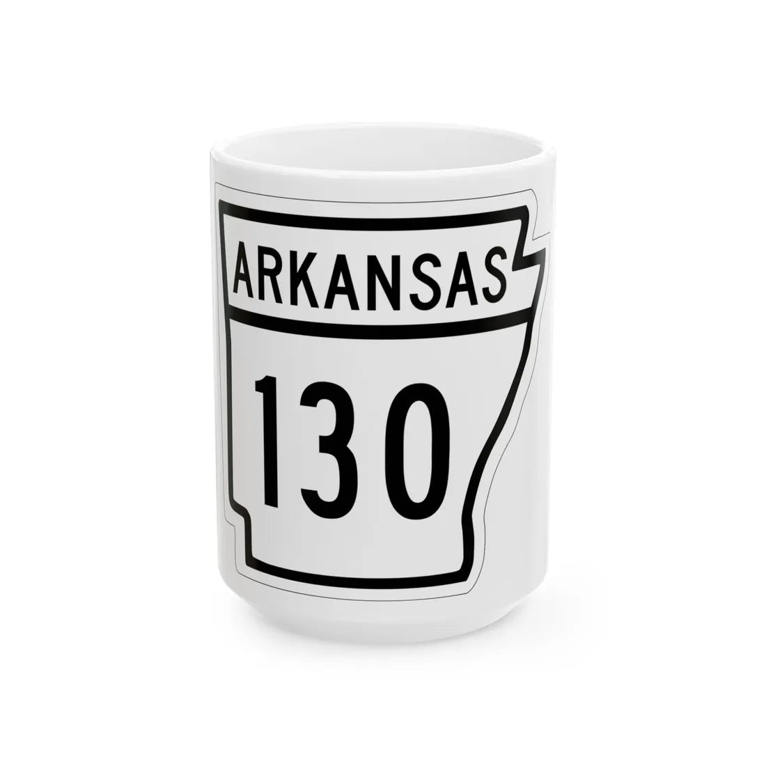 Arkansas 130 1948 (Arkansas) (Road Sign) White Coffee Mug 15oz - Go Mug Yourself