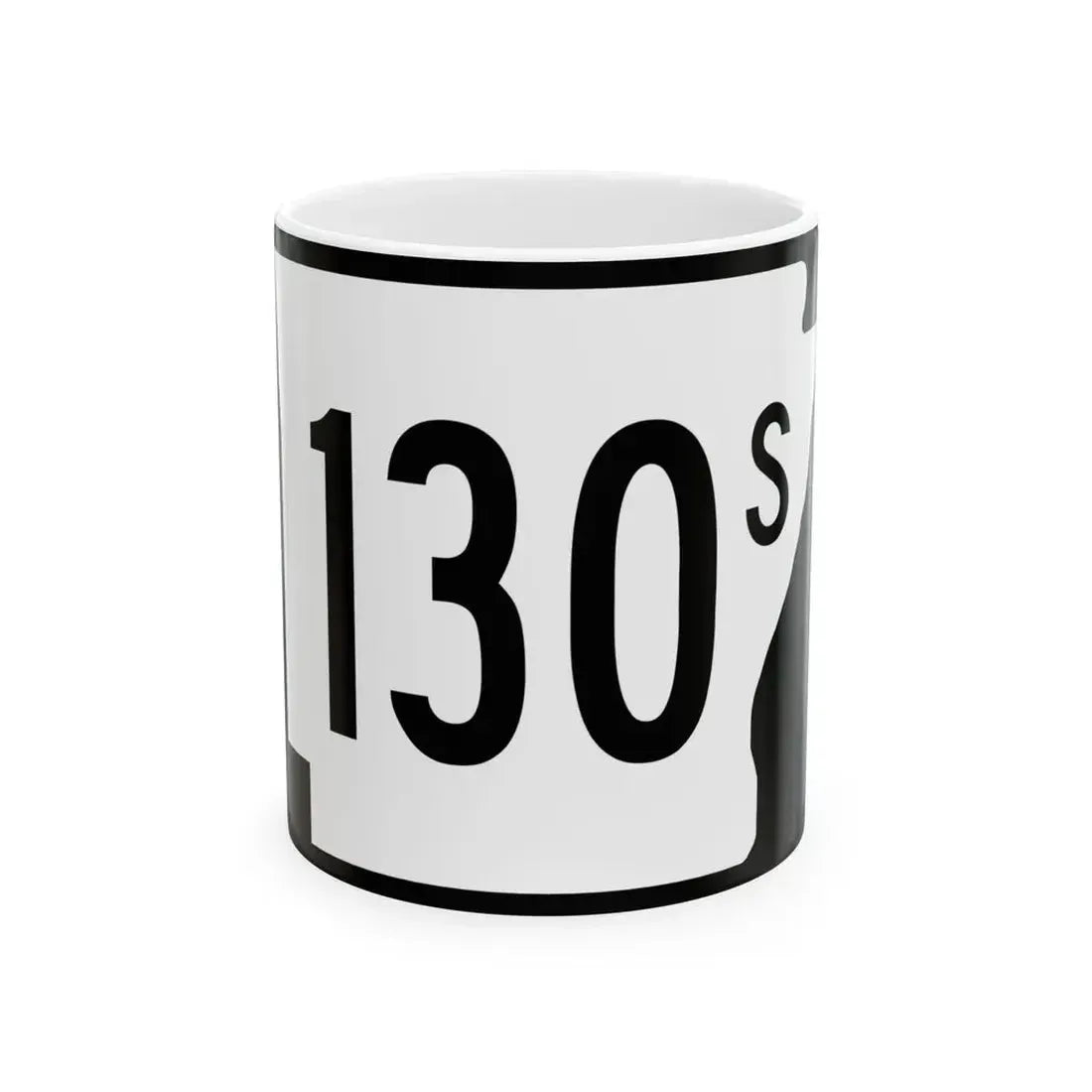 Arkansas 130S (Arkansas) (Road Sign) White Coffee Mug 11oz - Go Mug Yourself