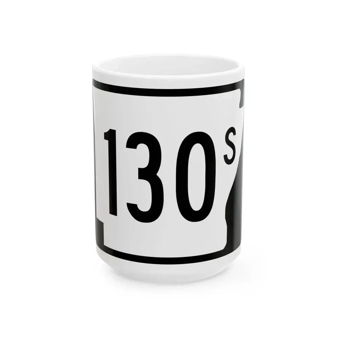 Arkansas 130S (Arkansas) (Road Sign) White Coffee Mug 15oz - Go Mug Yourself