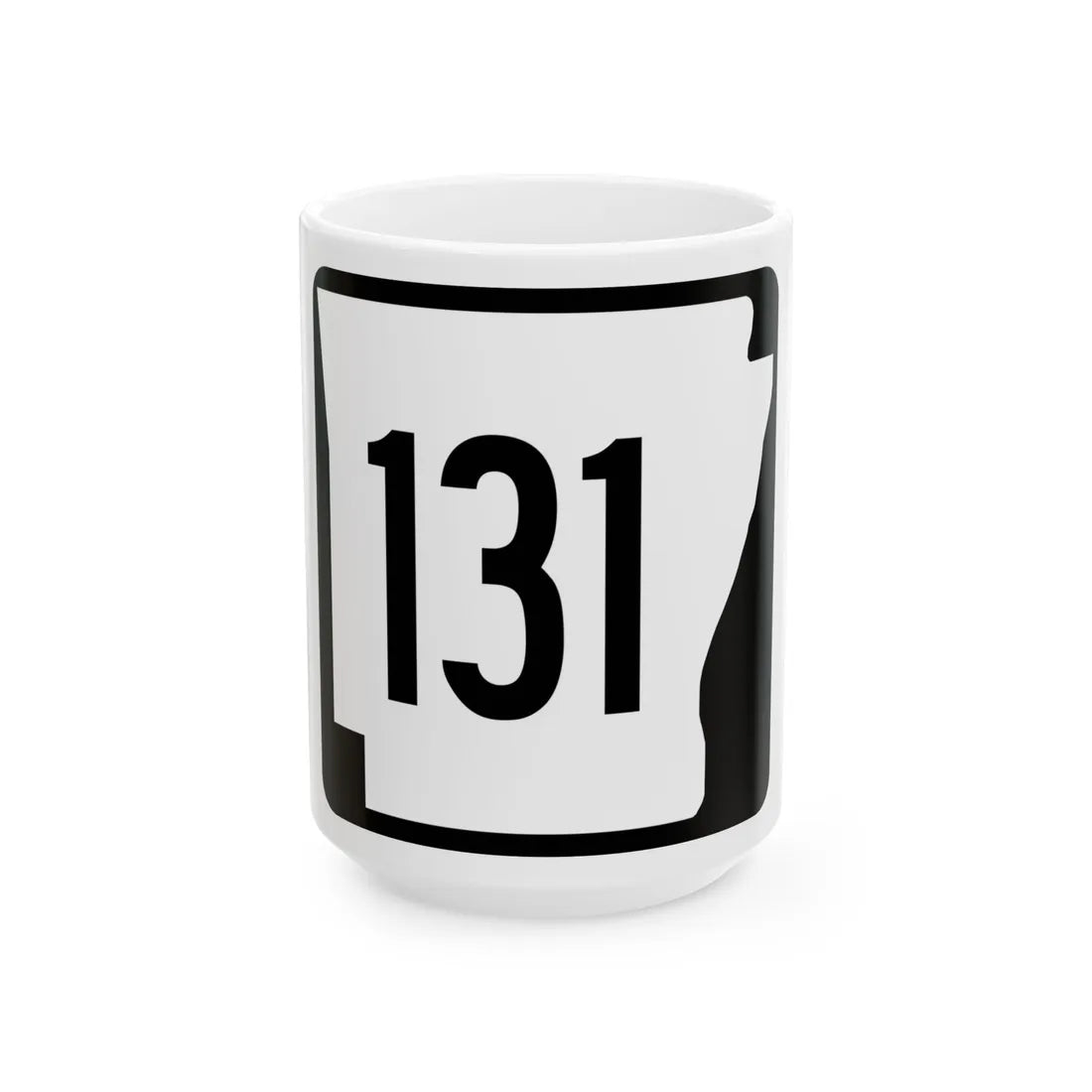 Arkansas 131 1970 (Arkansas) (Road Sign) White Coffee Mug 15oz - Go Mug Yourself