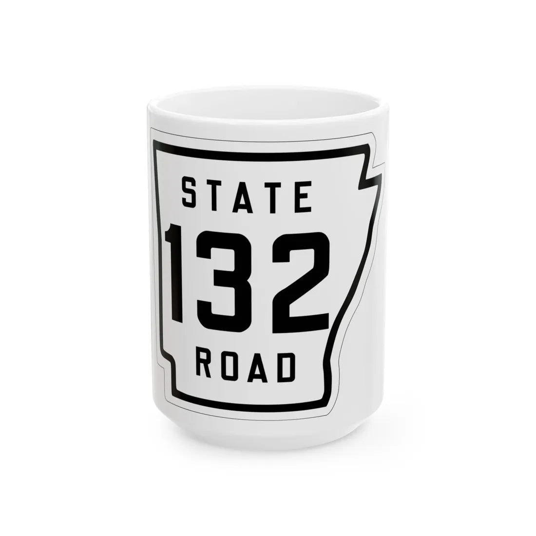 Arkansas 132 1926 (Arkansas) (Road Sign) White Coffee Mug 15oz - Go Mug Yourself