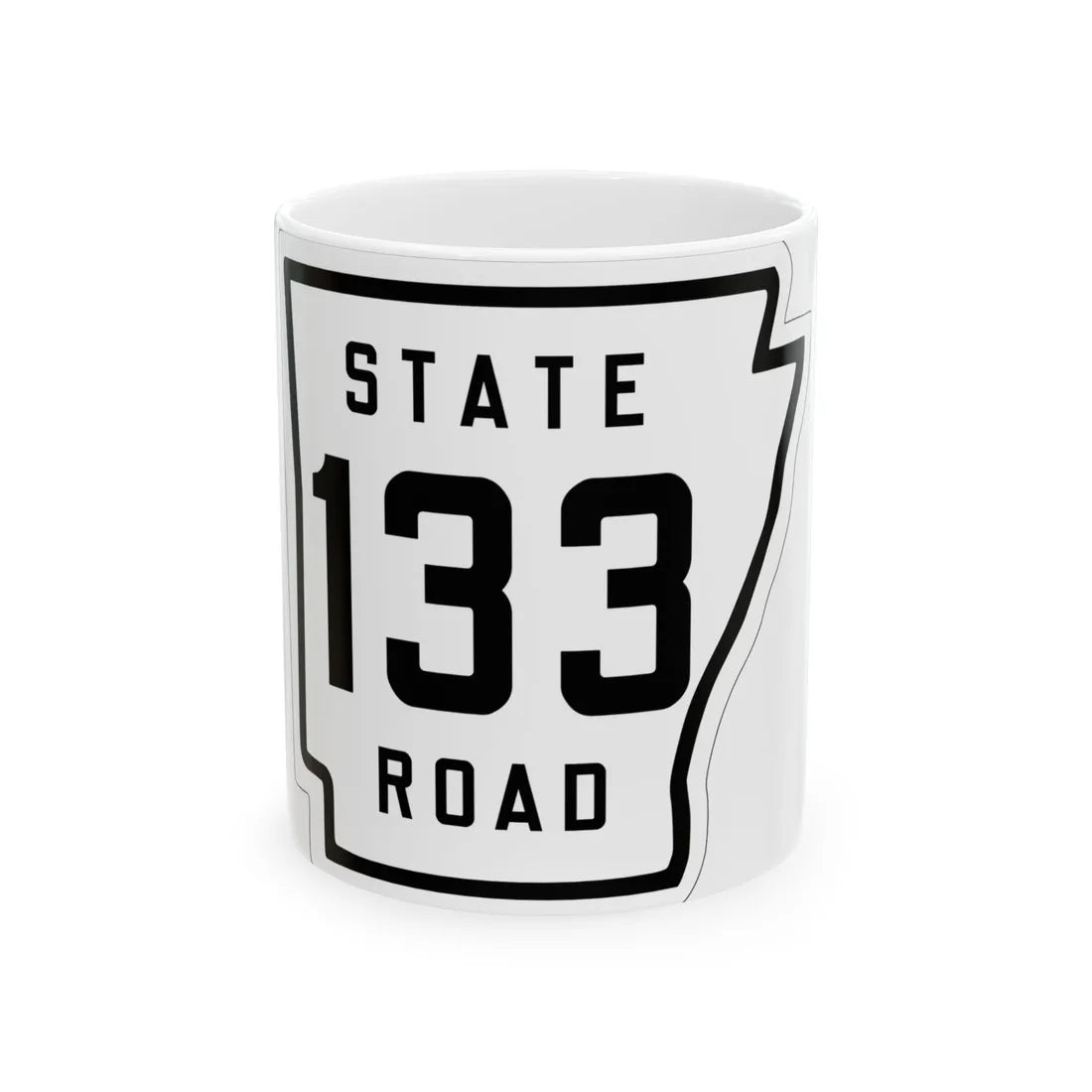 Arkansas 133 1926 (Arkansas) (Road Sign) White Coffee Mug 11oz - Go Mug Yourself