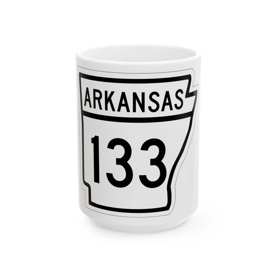 Arkansas 133 1948 (Arkansas) (Road Sign) White Coffee Mug 15oz - Go Mug Yourself