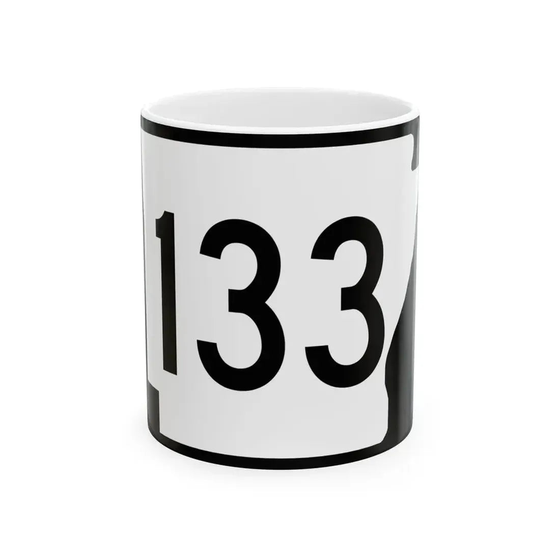Arkansas 133 (Arkansas) (Road Sign) White Coffee Mug 11oz - Go Mug Yourself