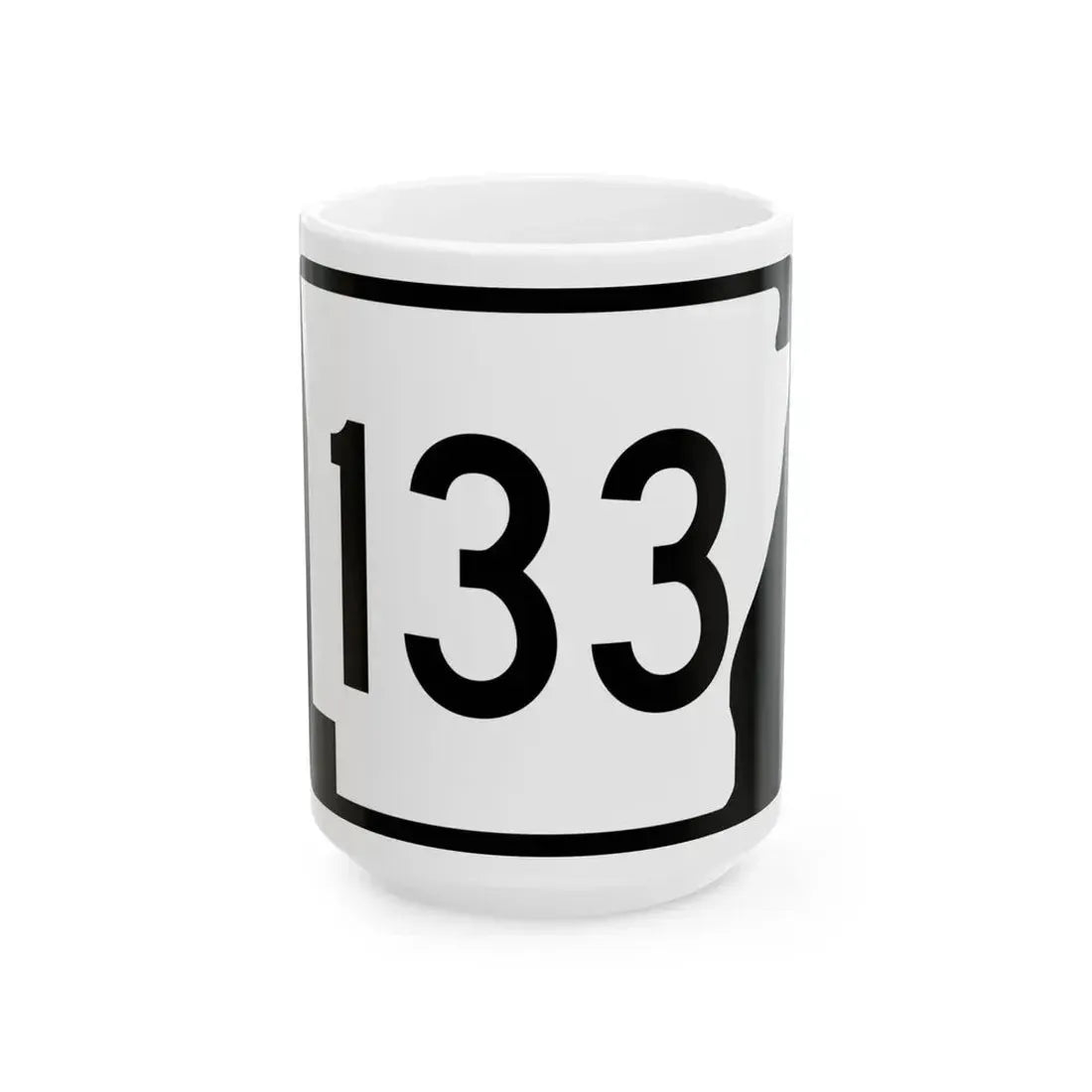 Arkansas 133 (Arkansas) (Road Sign) White Coffee Mug - Go Mug Yourself