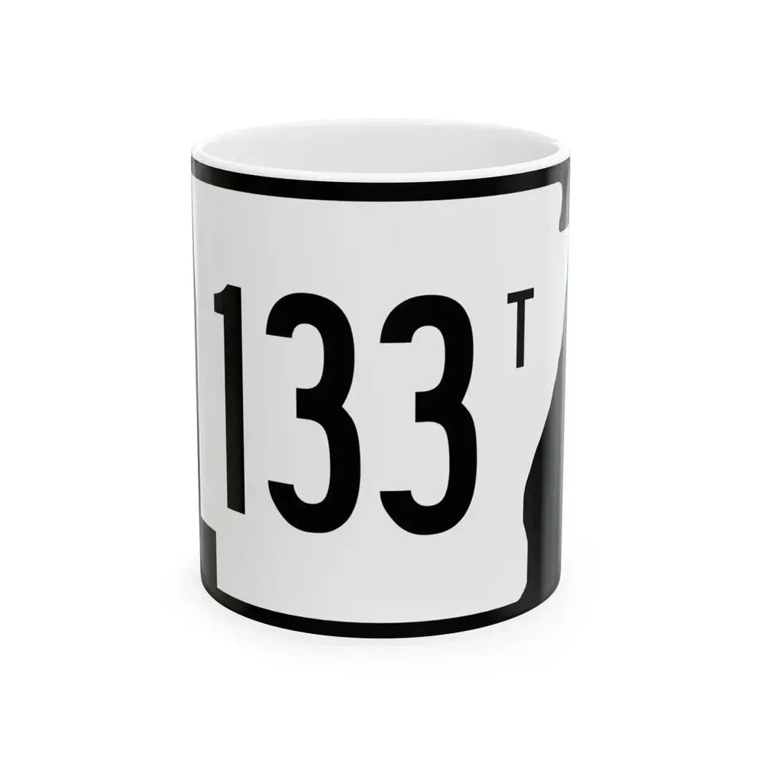 Arkansas 133T (Arkansas) (Road Sign) White Coffee Mug 11oz - Go Mug Yourself