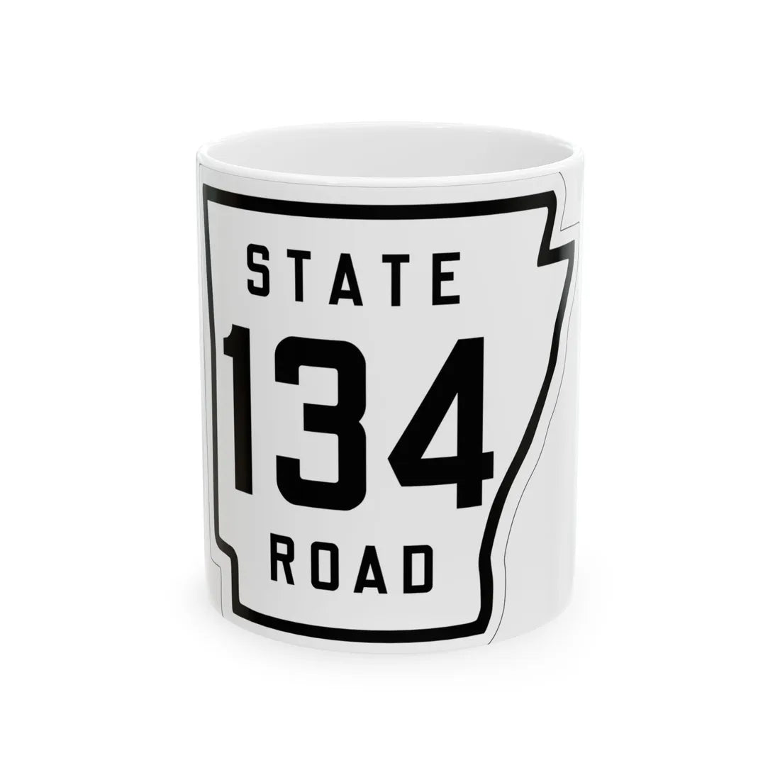 Arkansas 134 1926 (Arkansas) (Road Sign) White Coffee Mug 11oz - Go Mug Yourself