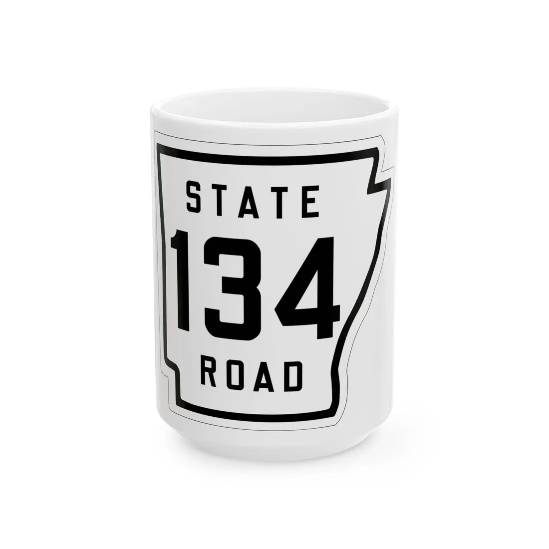 Arkansas 134 1926 (Arkansas) (Road Sign) White Coffee Mug 15oz - Go Mug Yourself