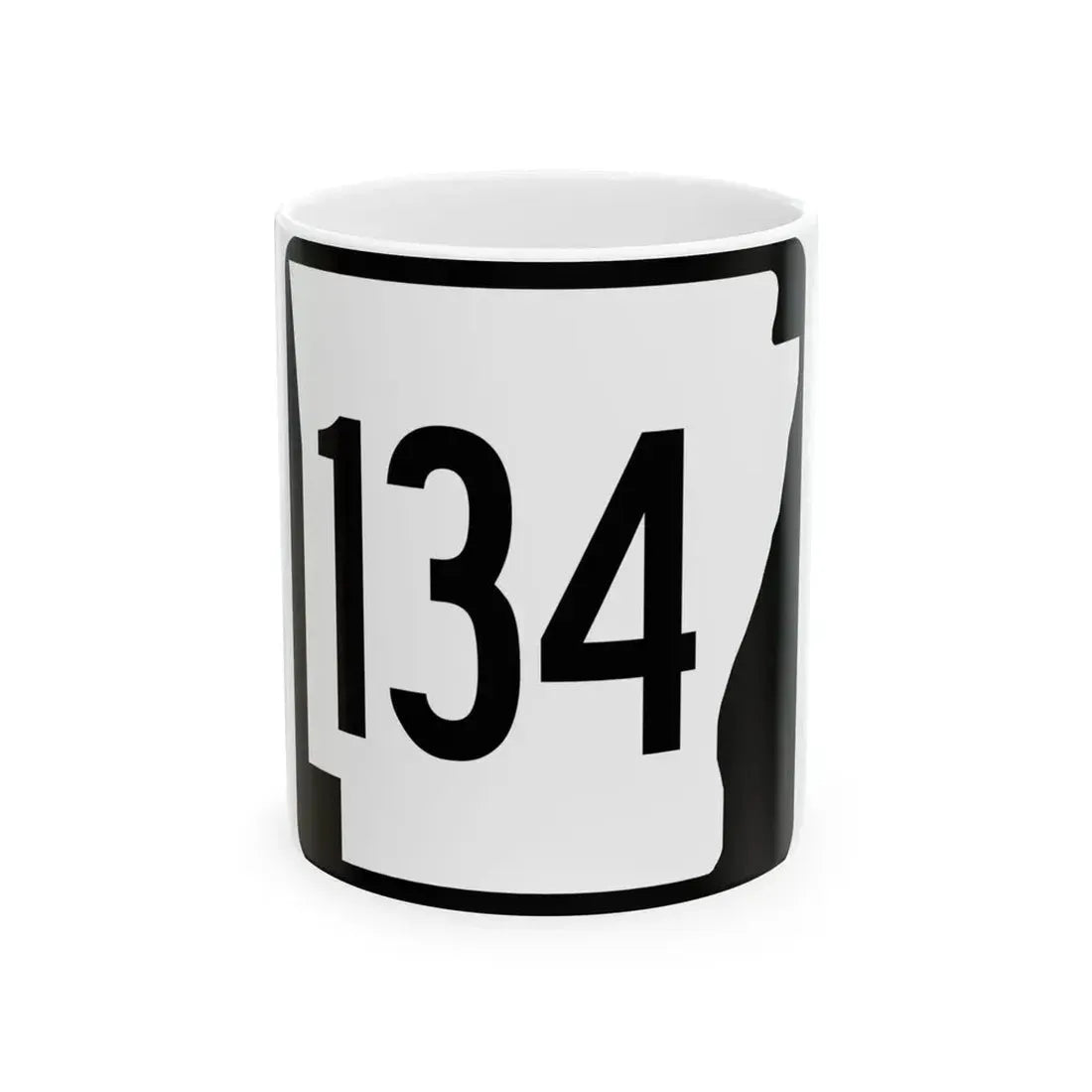 Arkansas 134 1970 (Arkansas) (Road Sign) White Coffee Mug 11oz - Go Mug Yourself