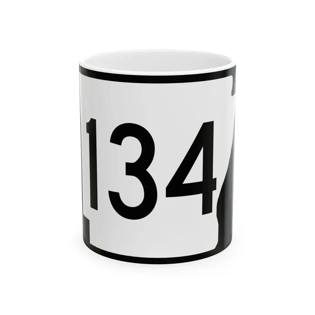 Arkansas 134 (Arkansas) (Road Sign) White Coffee Mug 11oz - Go Mug Yourself
