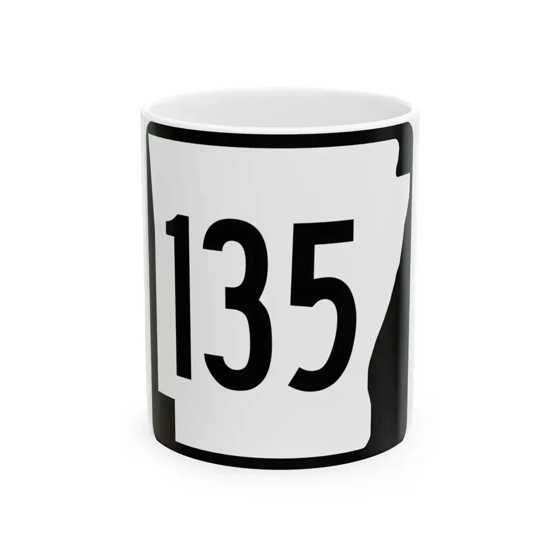 Arkansas 135 1970 (Arkansas) (Road Sign) White Coffee Mug 11oz - Go Mug Yourself