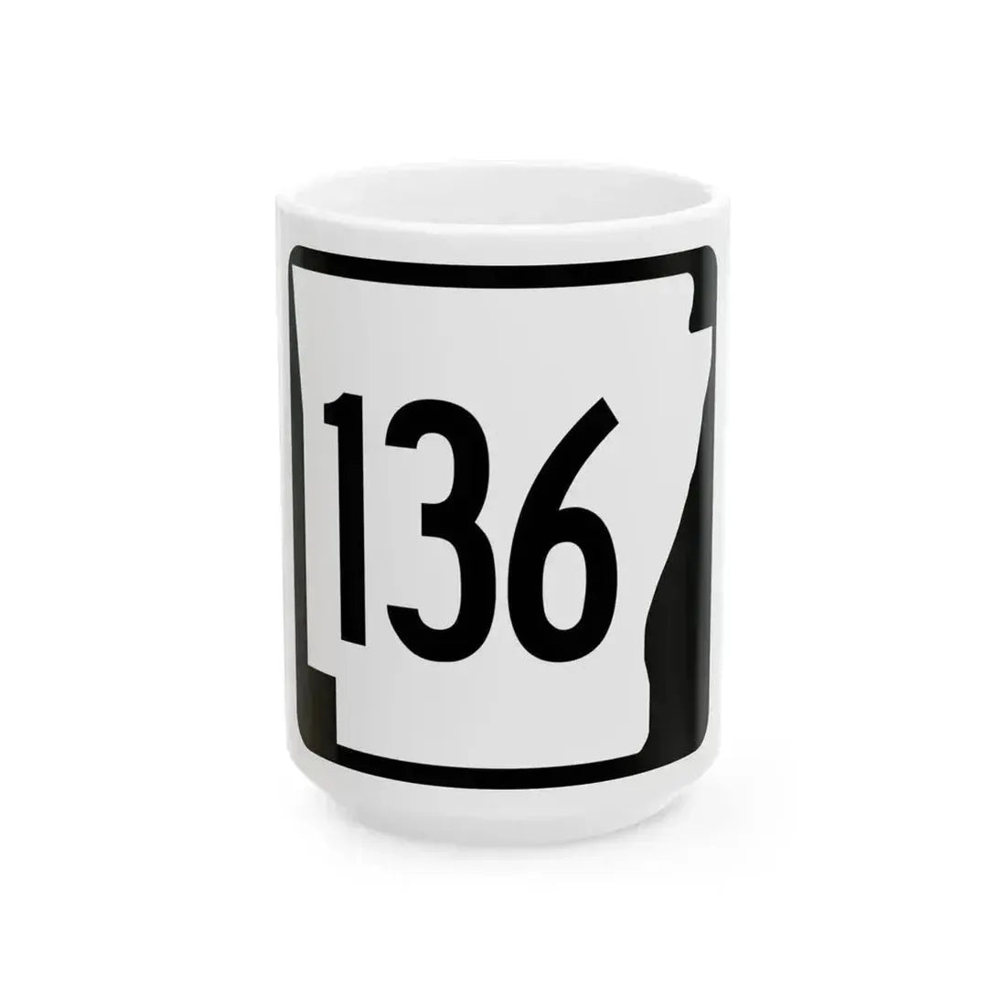 Arkansas 136 1970 (Arkansas) (Road Sign) White Coffee Mug - Go Mug Yourself