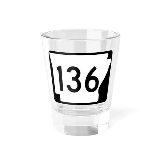 Arkansas 136 (Arkansas) (Road Sign) Shot Glass 1.5oz 1.5oz - Go Mug Yourself