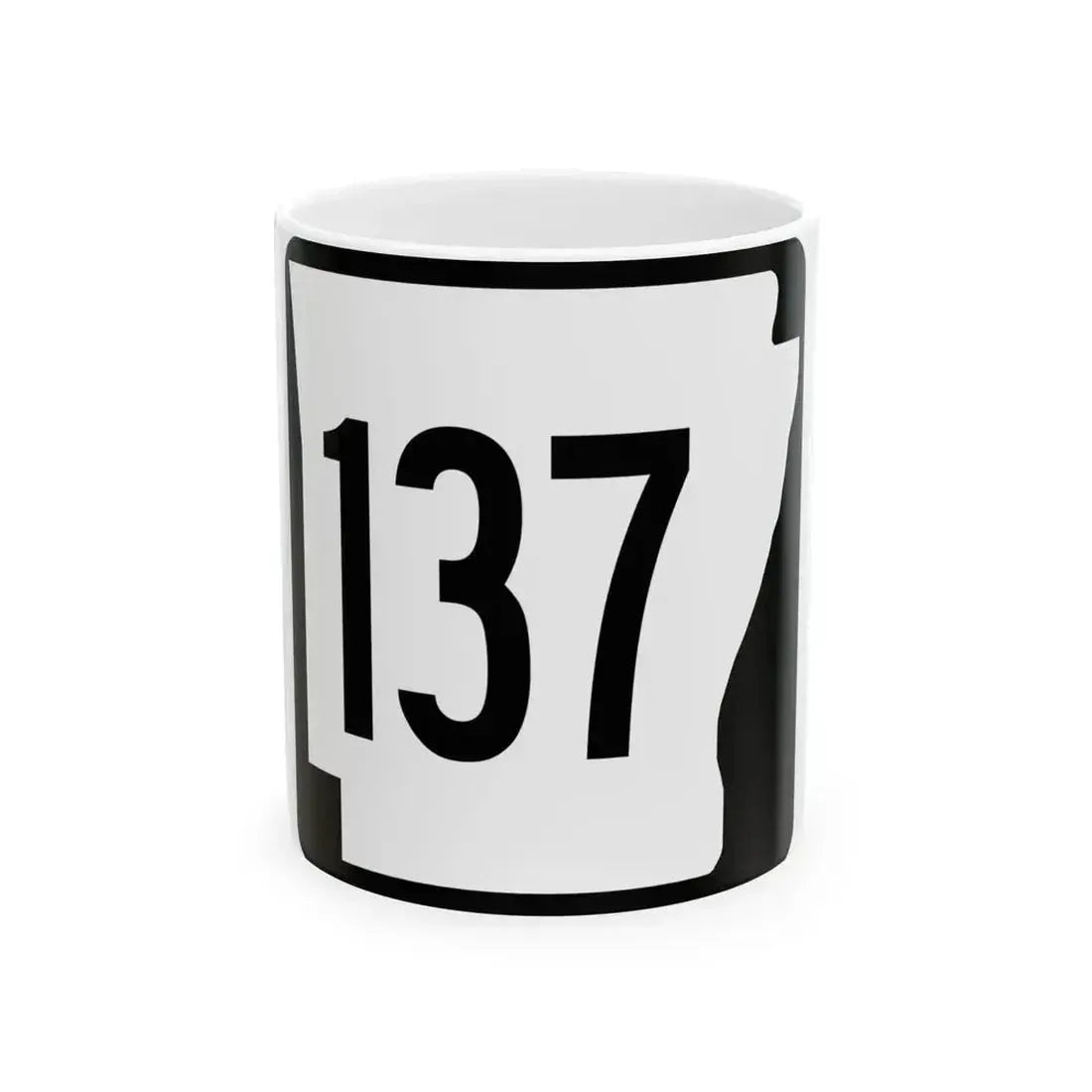 Arkansas 137 1970 (Arkansas) (Road Sign) White Coffee Mug 11oz - Go Mug Yourself