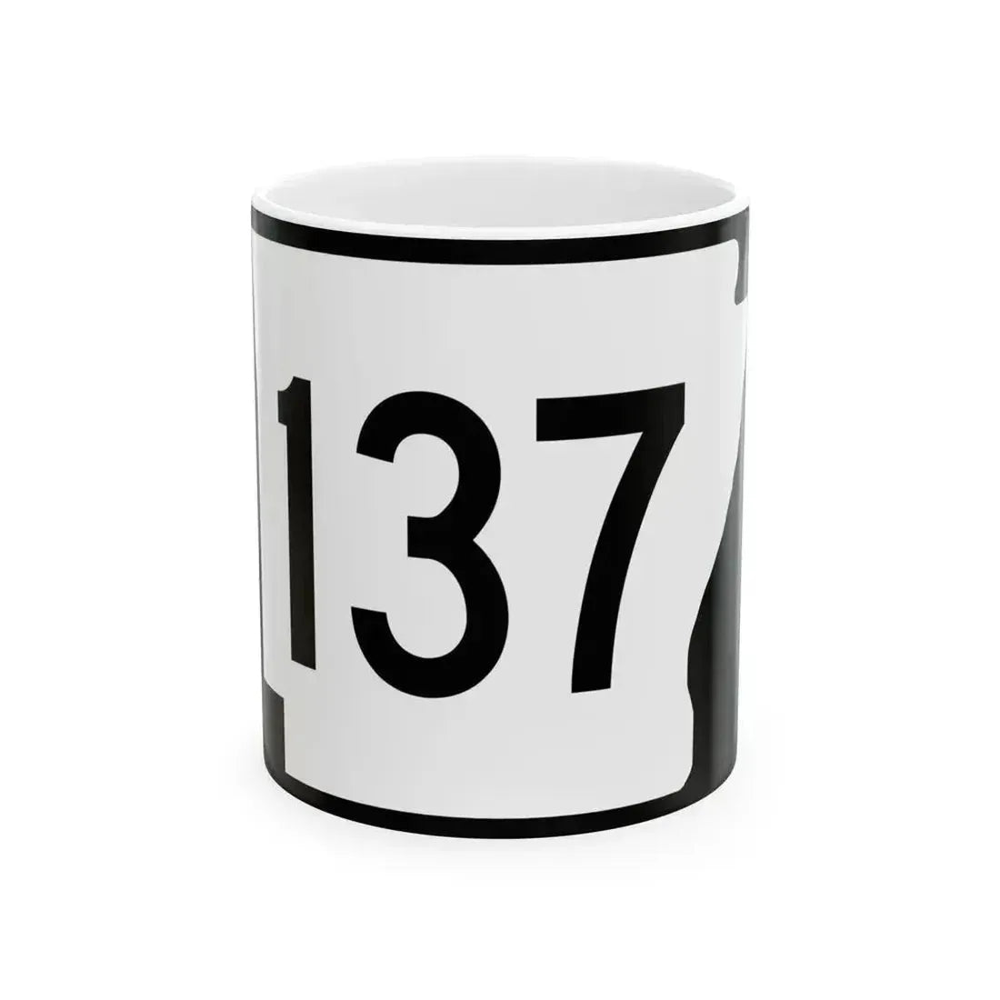 Arkansas 137 (Arkansas) (Road Sign) White Coffee Mug 11oz - Go Mug Yourself
