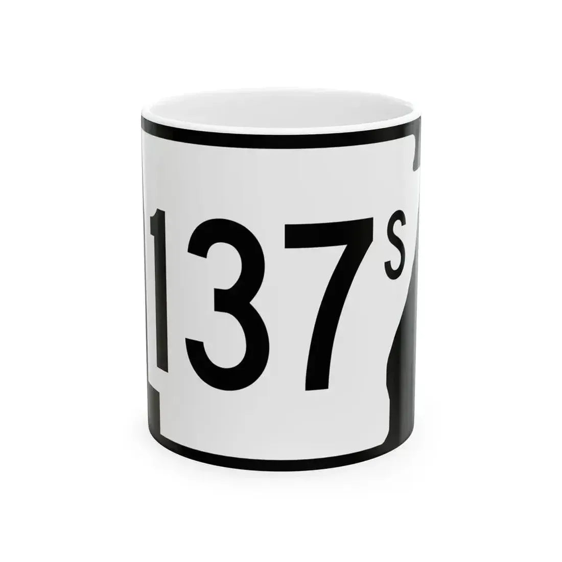 Arkansas 137S (Arkansas) (Road Sign) White Coffee Mug - Go Mug Yourself