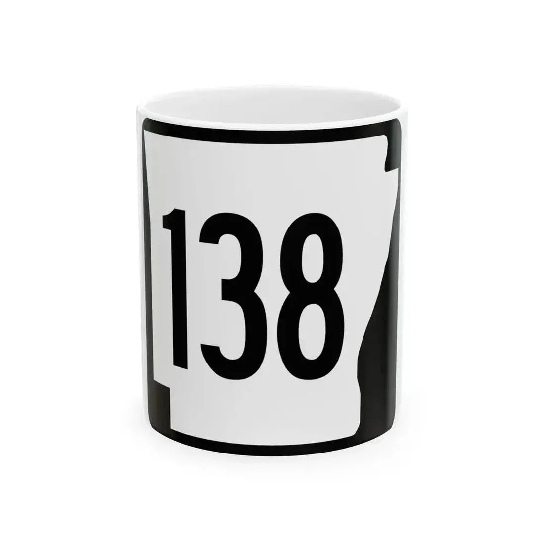 Arkansas 138 1970 (Arkansas) (Road Sign) White Coffee Mug 11oz - Go Mug Yourself