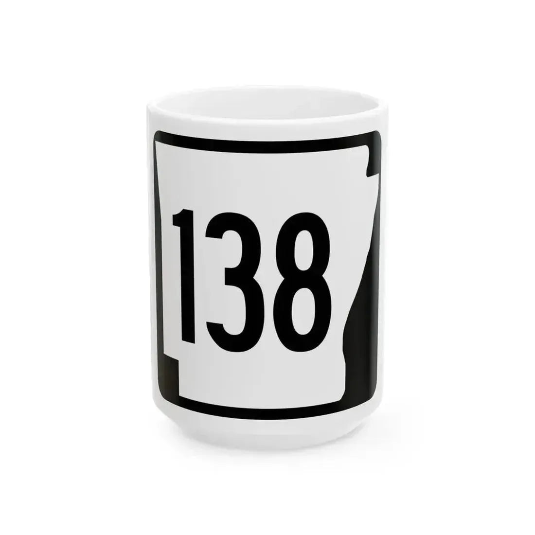 Arkansas 138 1970 (Arkansas) (Road Sign) White Coffee Mug 15oz - Go Mug Yourself