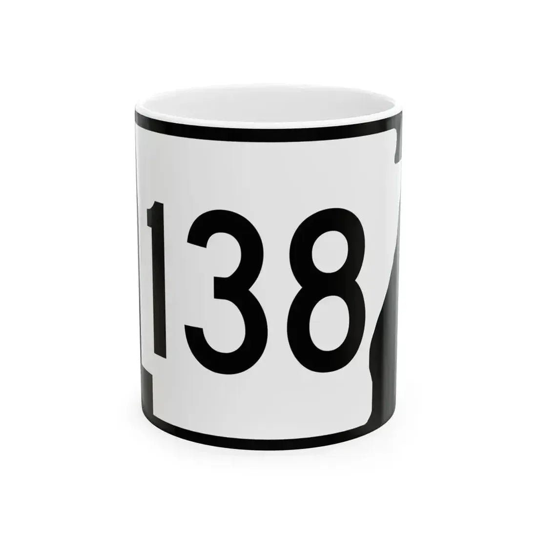 Arkansas 138 (Arkansas) (Road Sign) White Coffee Mug 11oz - Go Mug Yourself