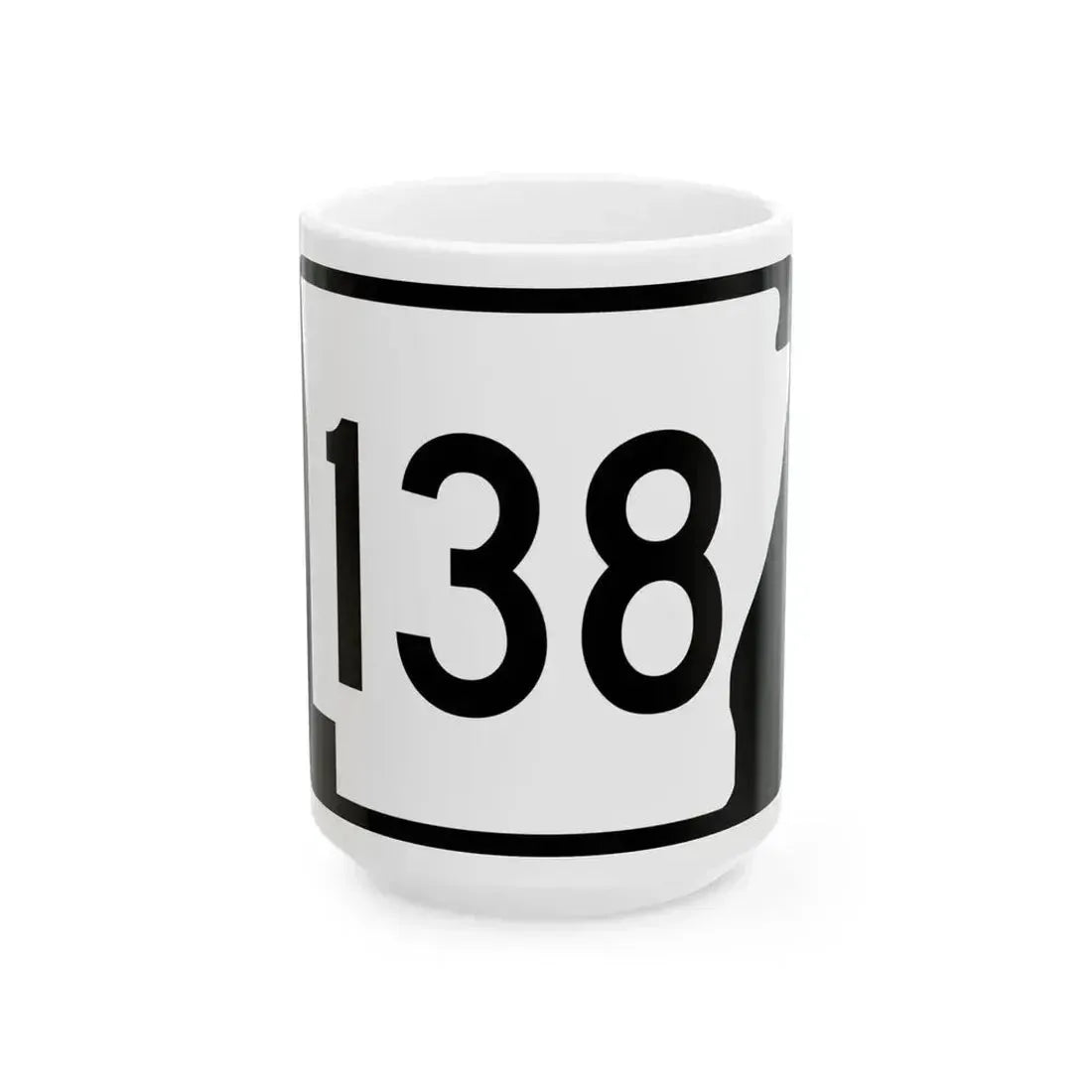 Arkansas 138 (Arkansas) (Road Sign) White Coffee Mug 15oz - Go Mug Yourself