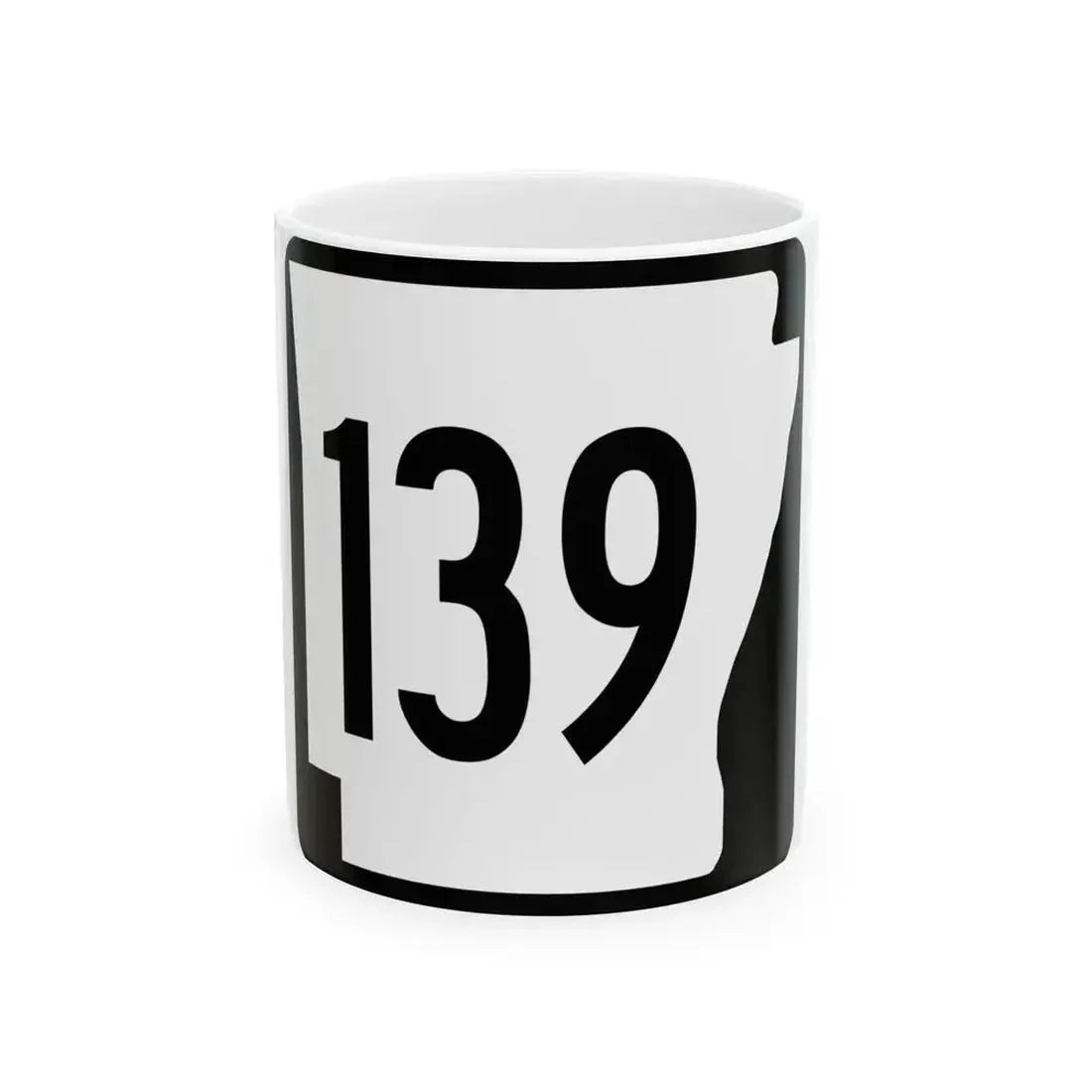 Arkansas 139 1970 (Arkansas) (Road Sign) White Coffee Mug 11oz - Go Mug Yourself
