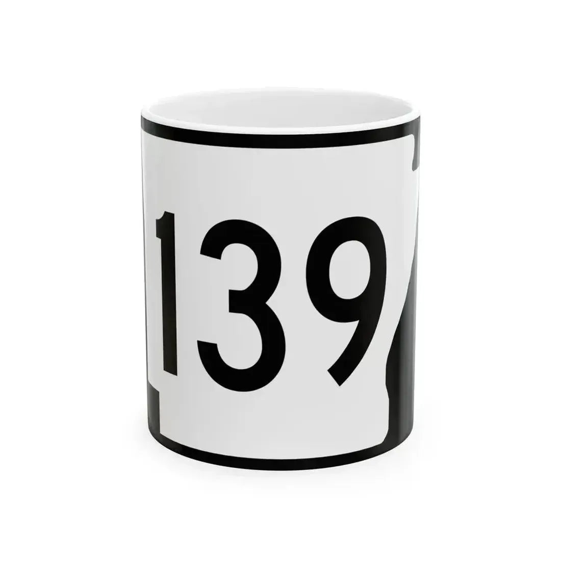 Arkansas 139 (Arkansas) (Road Sign) White Coffee Mug 11oz - Go Mug Yourself