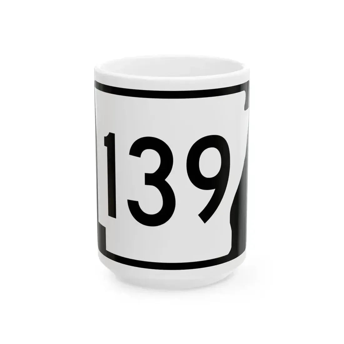 Arkansas 139 (Arkansas) (Road Sign) White Coffee Mug 15oz - Go Mug Yourself