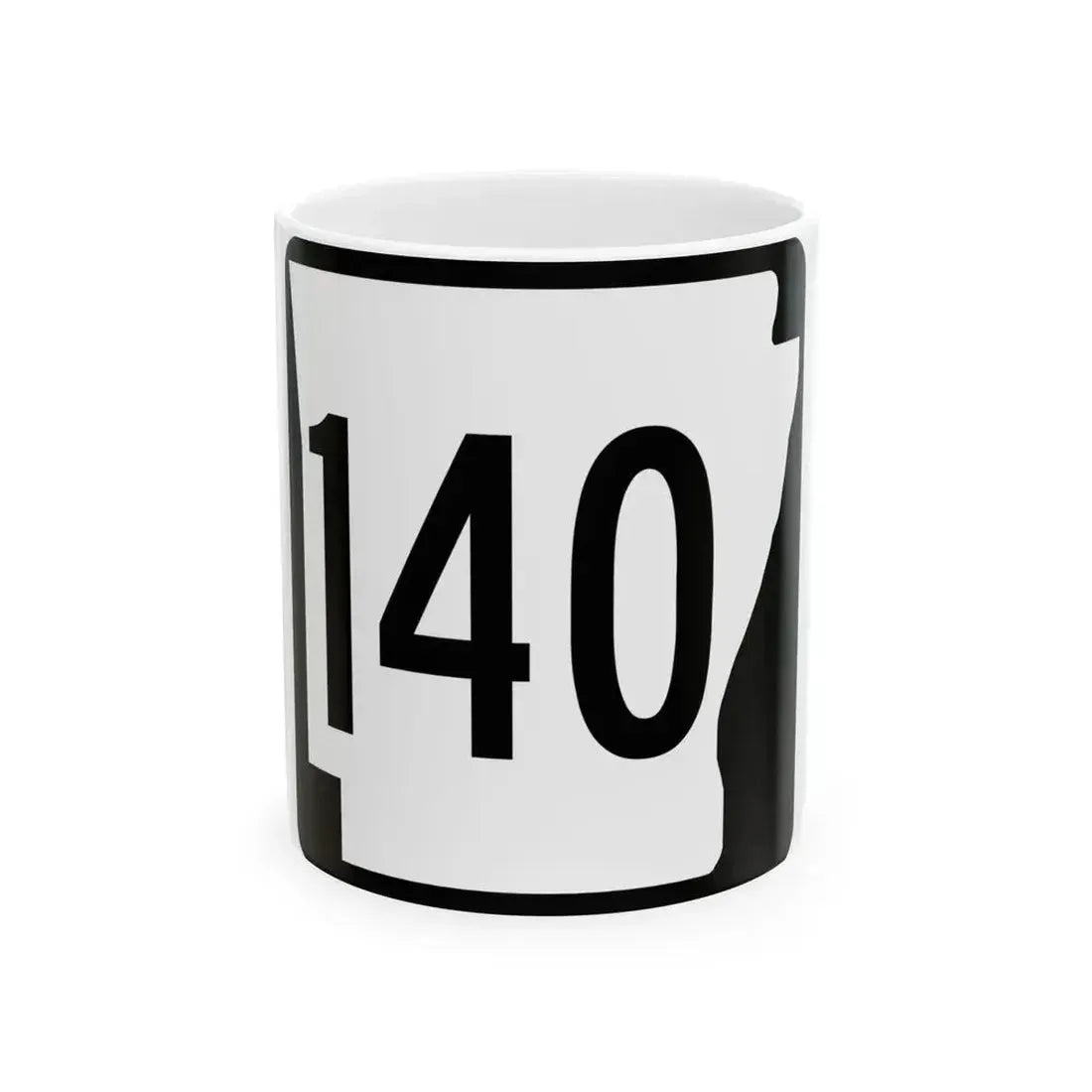 Arkansas 140 1970 (Arkansas) (Road Sign) White Coffee Mug 11oz - Go Mug Yourself