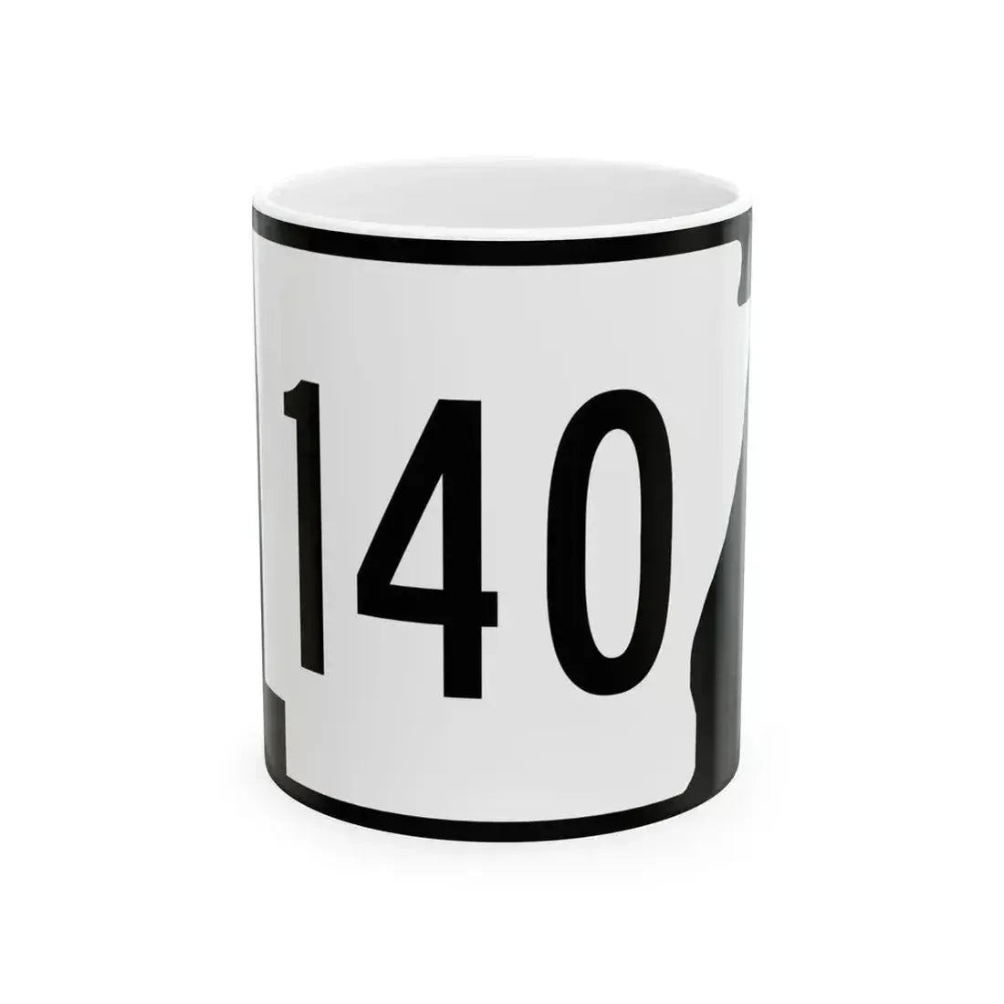 Arkansas 140 (Arkansas) (Road Sign) White Coffee Mug 11oz - Go Mug Yourself