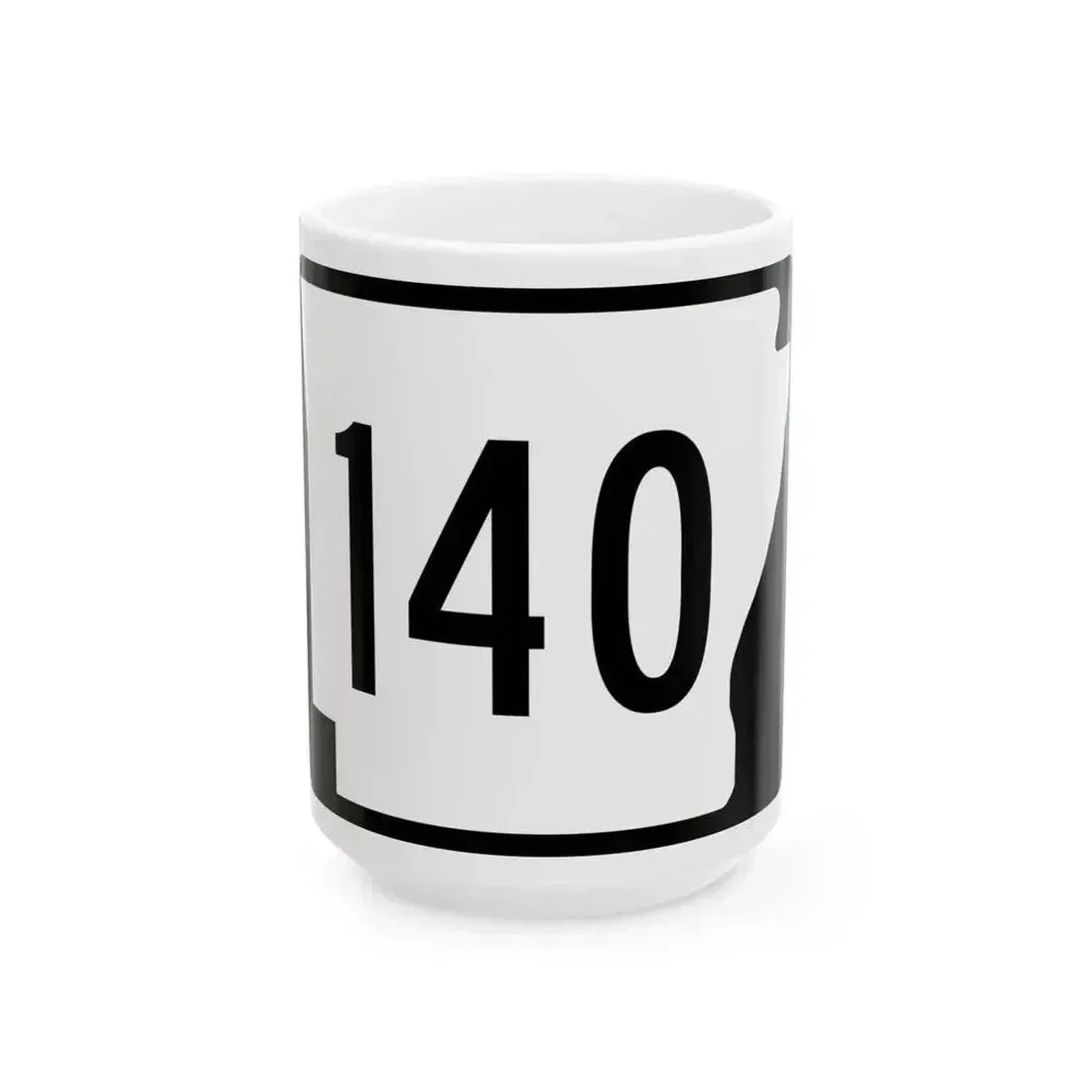 Arkansas 140 (Arkansas) (Road Sign) White Coffee Mug 15oz - Go Mug Yourself