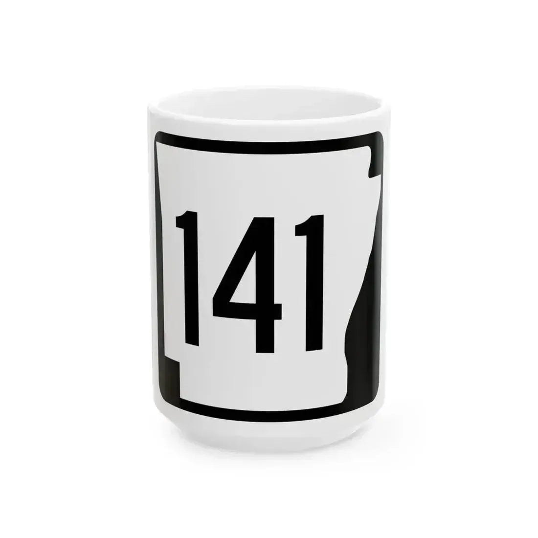 Arkansas 141 1970 (Arkansas) (Road Sign) White Coffee Mug - Go Mug Yourself