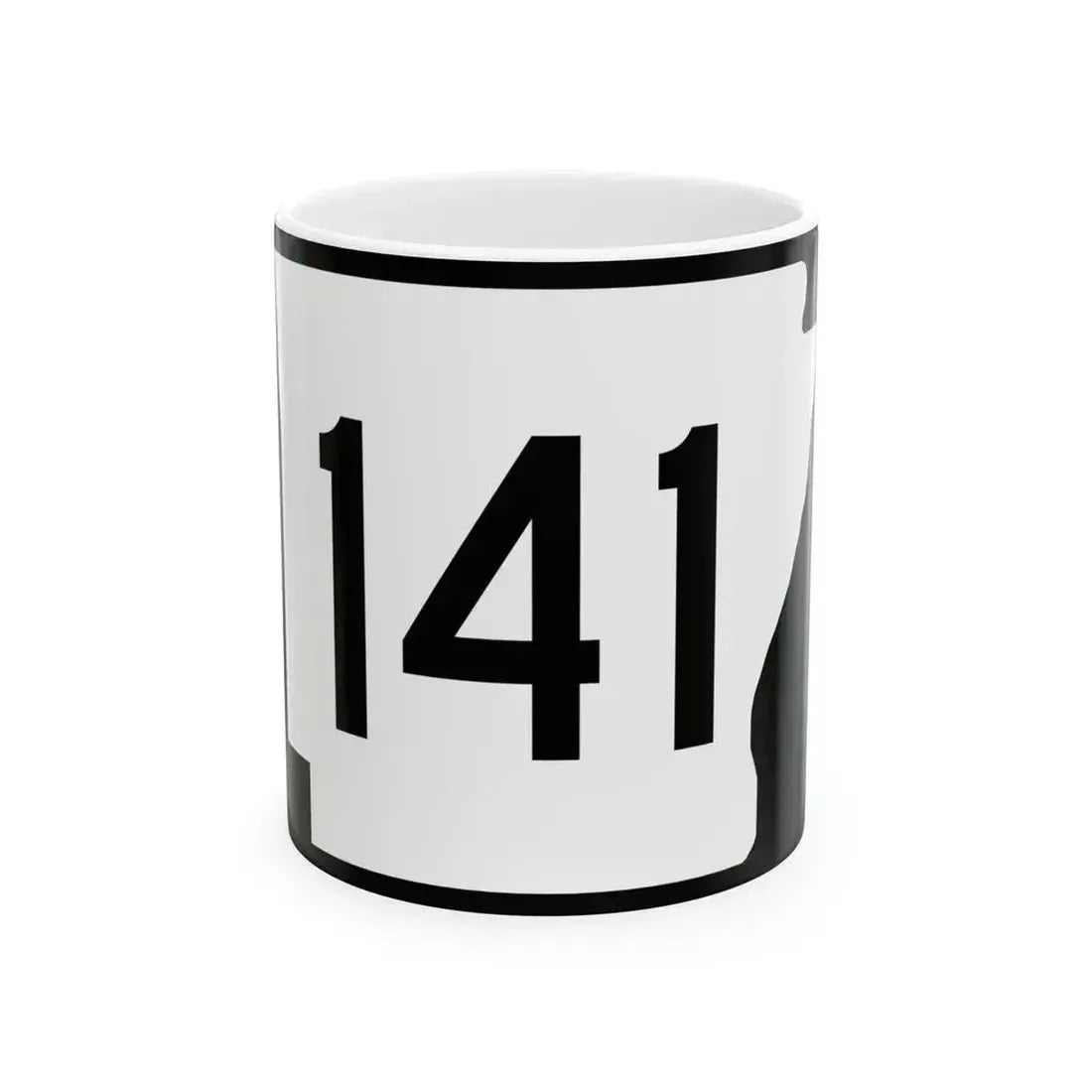 Arkansas 141 (Arkansas) (Road Sign) White Coffee Mug 11oz - Go Mug Yourself