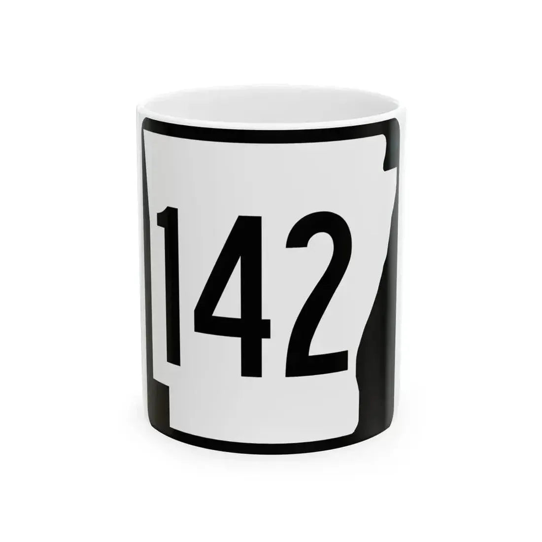 Arkansas 142 1970 (Arkansas) (Road Sign) White Coffee Mug 11oz - Go Mug Yourself