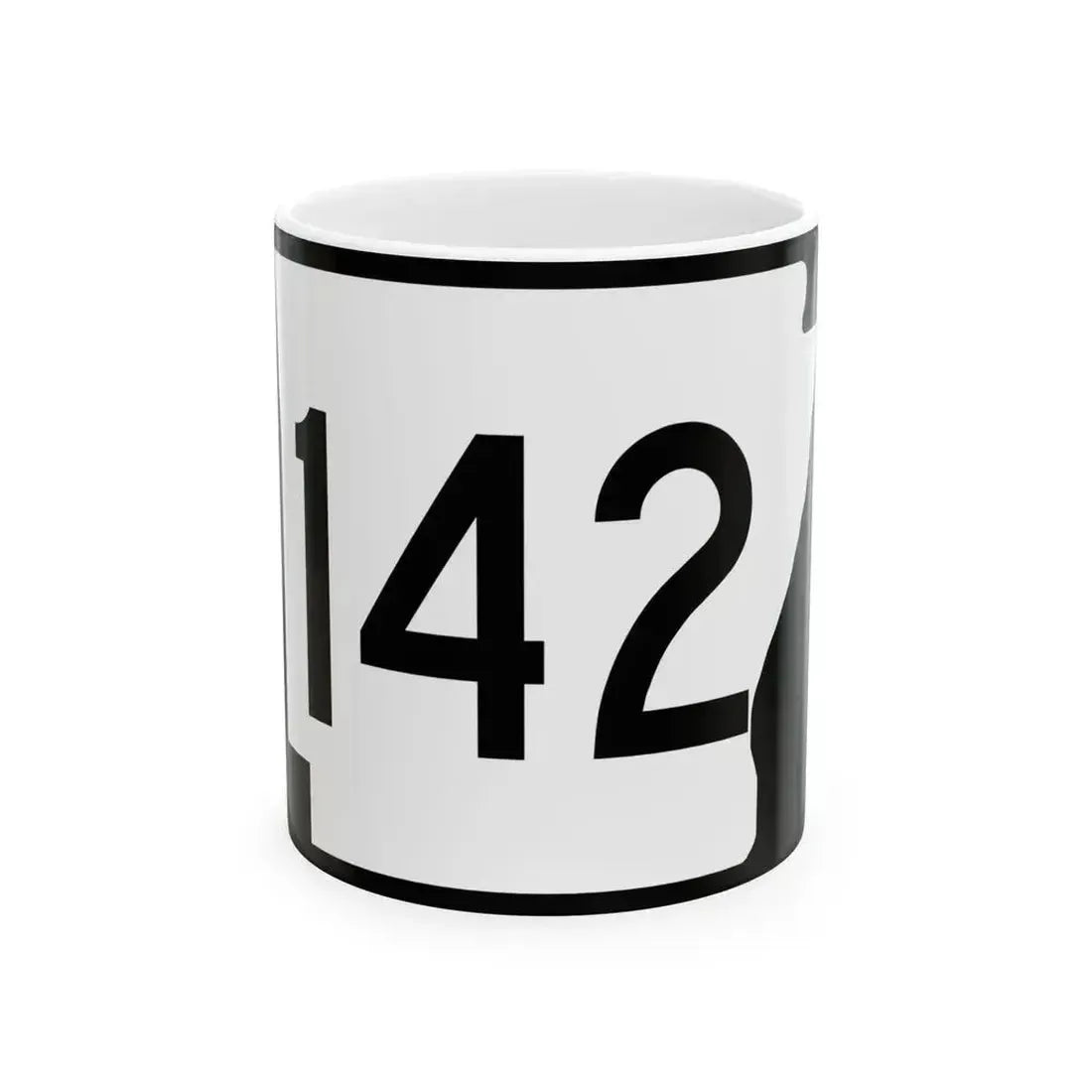 Arkansas 142 (Arkansas) (Road Sign) White Coffee Mug 11oz - Go Mug Yourself
