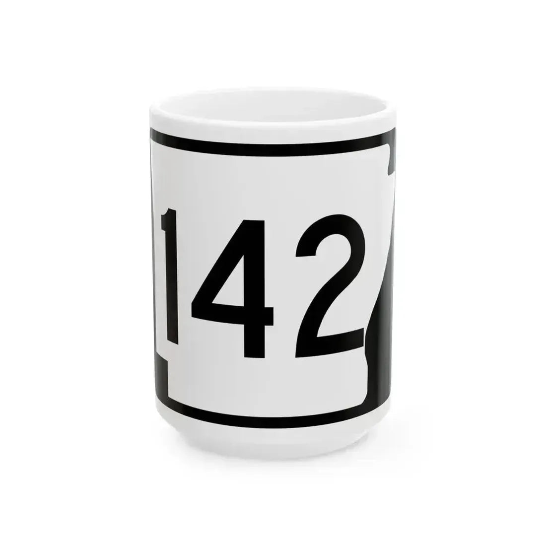Arkansas 142 (Arkansas) (Road Sign) White Coffee Mug 15oz - Go Mug Yourself