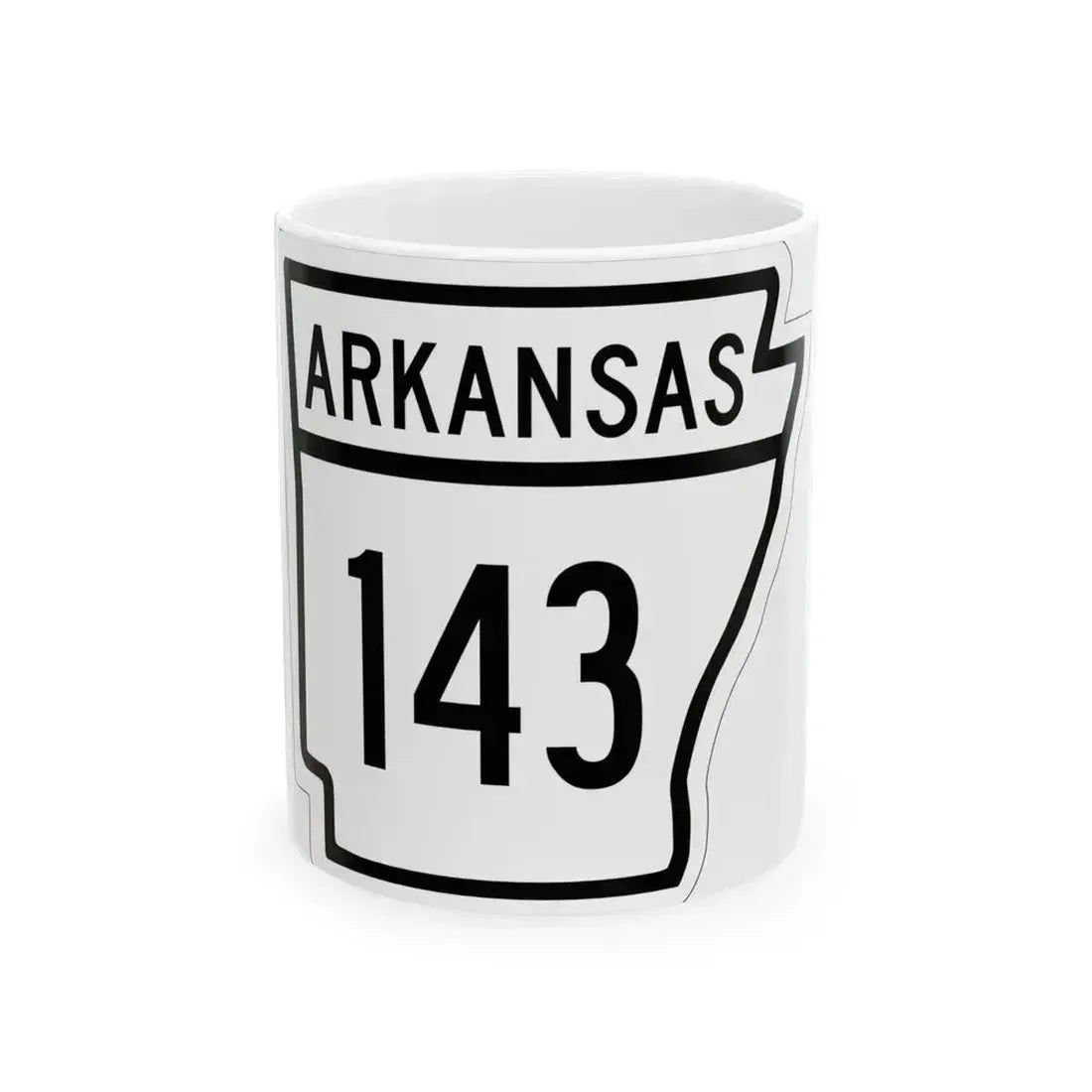 Arkansas 143 1948 (Arkansas) (Road Sign) White Coffee Mug 11oz - Go Mug Yourself