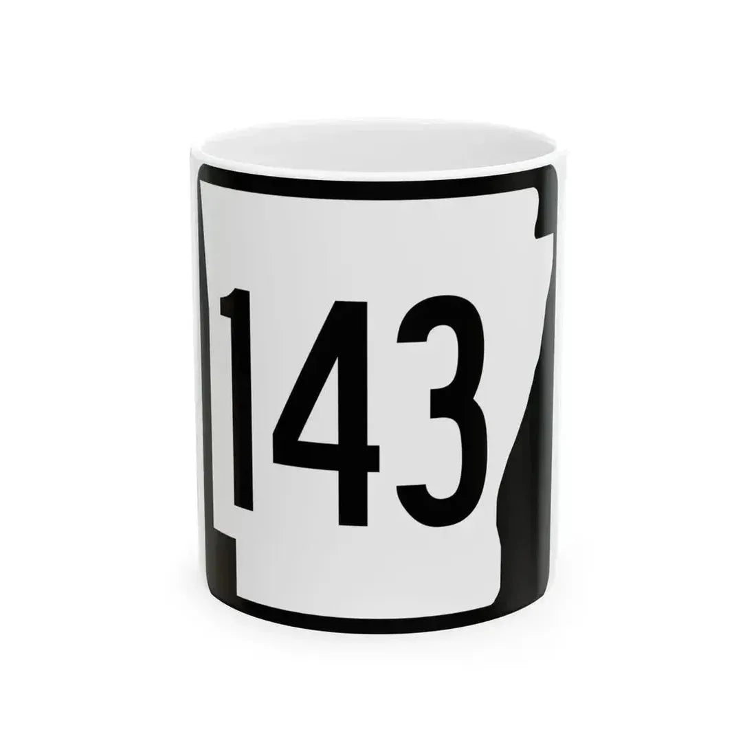 Arkansas 143 1970 (Arkansas) (Road Sign) White Coffee Mug 11oz - Go Mug Yourself
