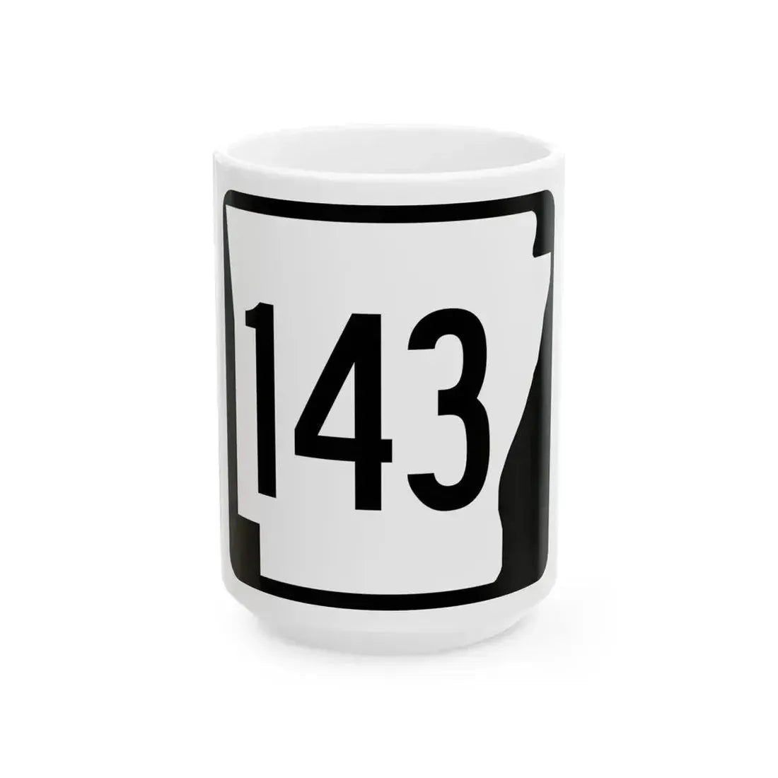 Arkansas 143 1970 (Arkansas) (Road Sign) White Coffee Mug 15oz - Go Mug Yourself