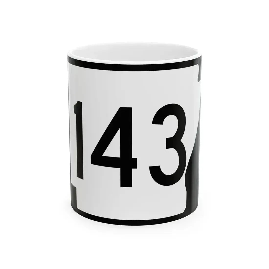Arkansas 143 (Arkansas) (Road Sign) White Coffee Mug 11oz - Go Mug Yourself