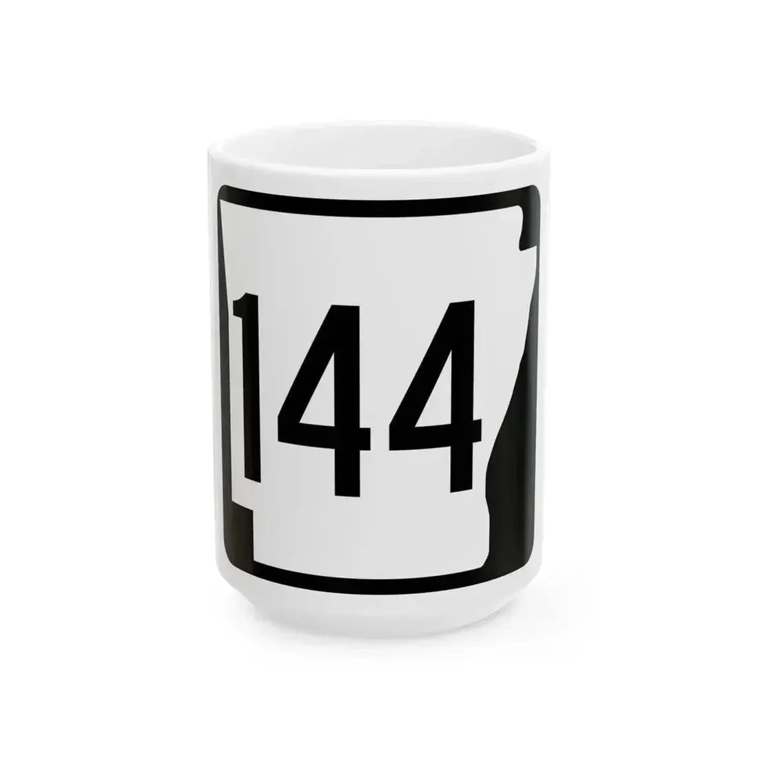 Arkansas 144 1970 (Arkansas) (Road Sign) White Coffee Mug 15oz - Go Mug Yourself