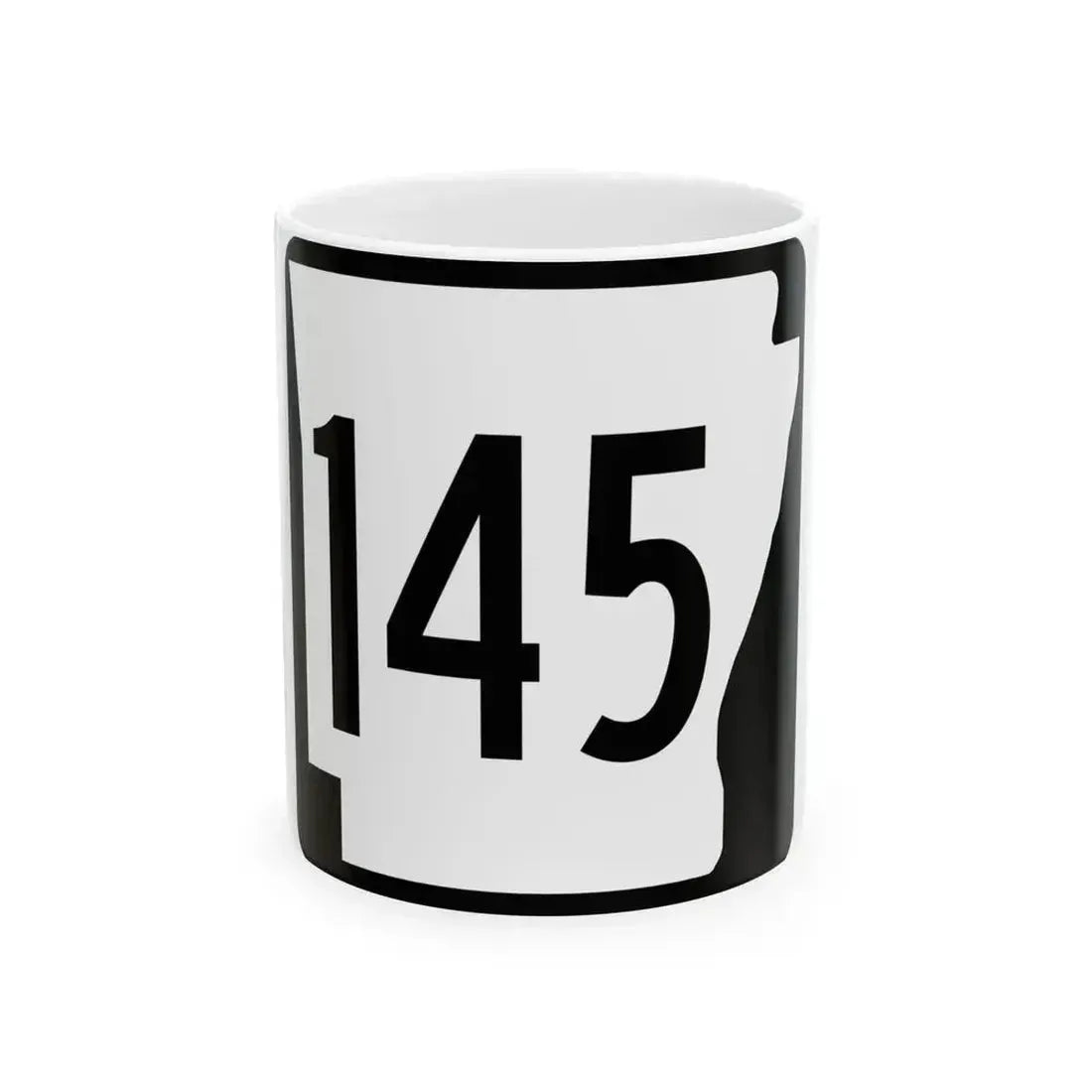 Arkansas 145 1970 (Arkansas) (Road Sign) White Coffee Mug 11oz - Go Mug Yourself
