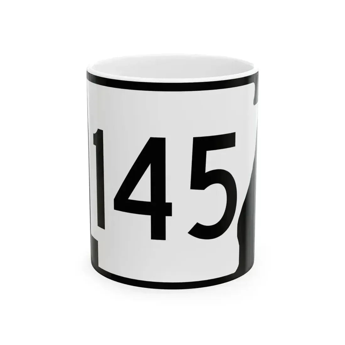 Arkansas 145 (Arkansas) (Road Sign) White Coffee Mug 11oz - Go Mug Yourself