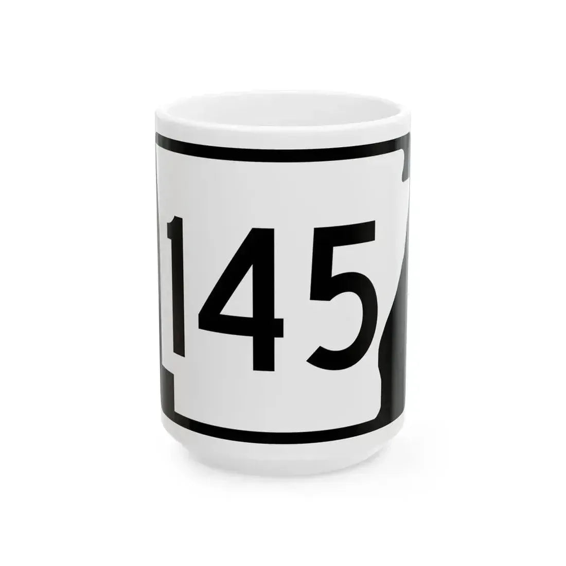 Arkansas 145 (Arkansas) (Road Sign) White Coffee Mug 15oz - Go Mug Yourself
