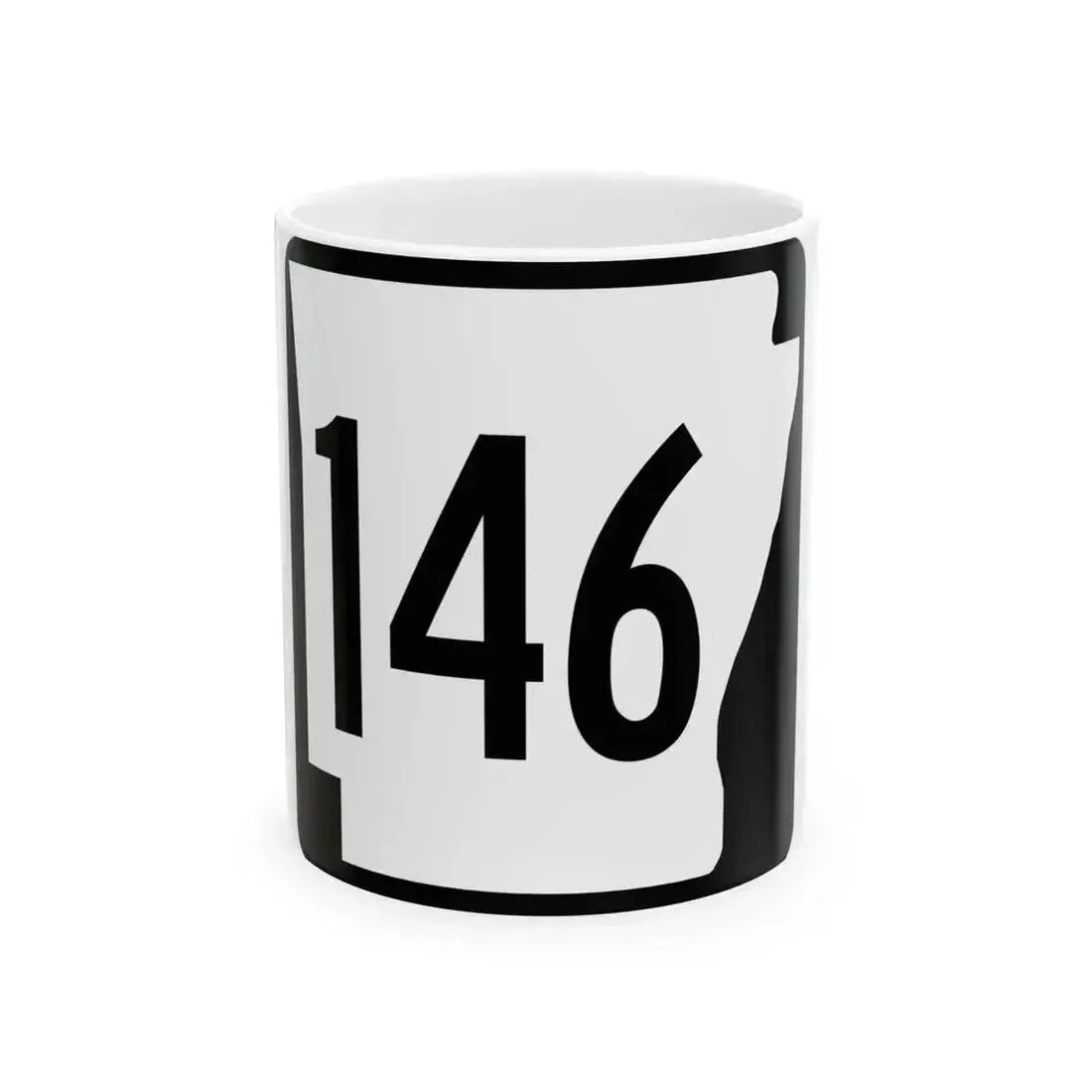 Arkansas 146 1970 (Arkansas) (Road Sign) White Coffee Mug 11oz - Go Mug Yourself