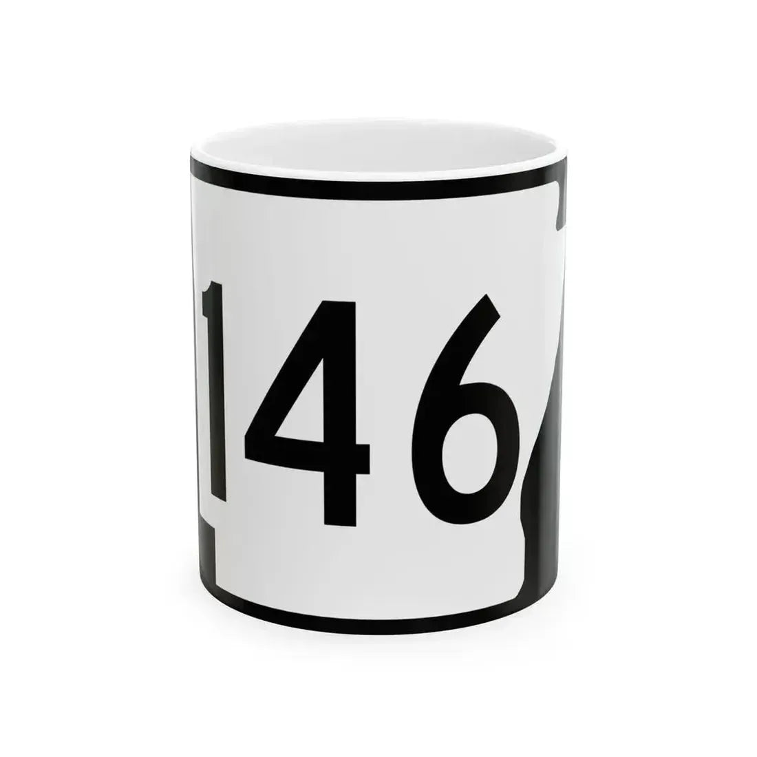 Arkansas 146 (Arkansas) (Road Sign) White Coffee Mug 11oz - Go Mug Yourself