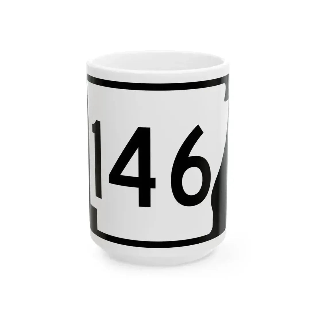 Arkansas 146 (Arkansas) (Road Sign) White Coffee Mug 15oz - Go Mug Yourself